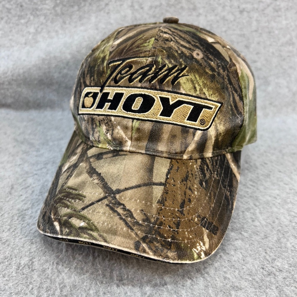 Team Hoyt Archery Mens Camo Hoyt Baseball Hat Adjustable Hunting OSFM
